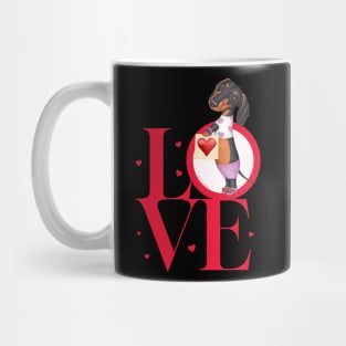 funny cute doxie fur baby love Dachshund Love mom dad gift Mug